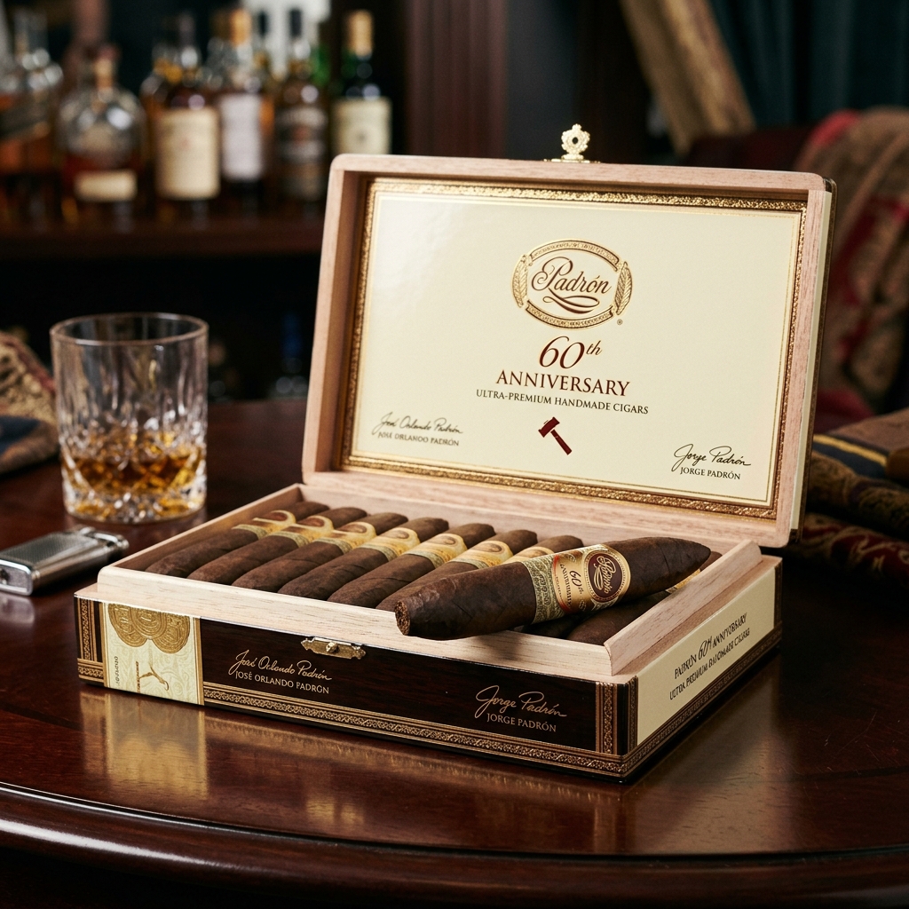 Padron 60th Anniversary cigar — Box and torpedo