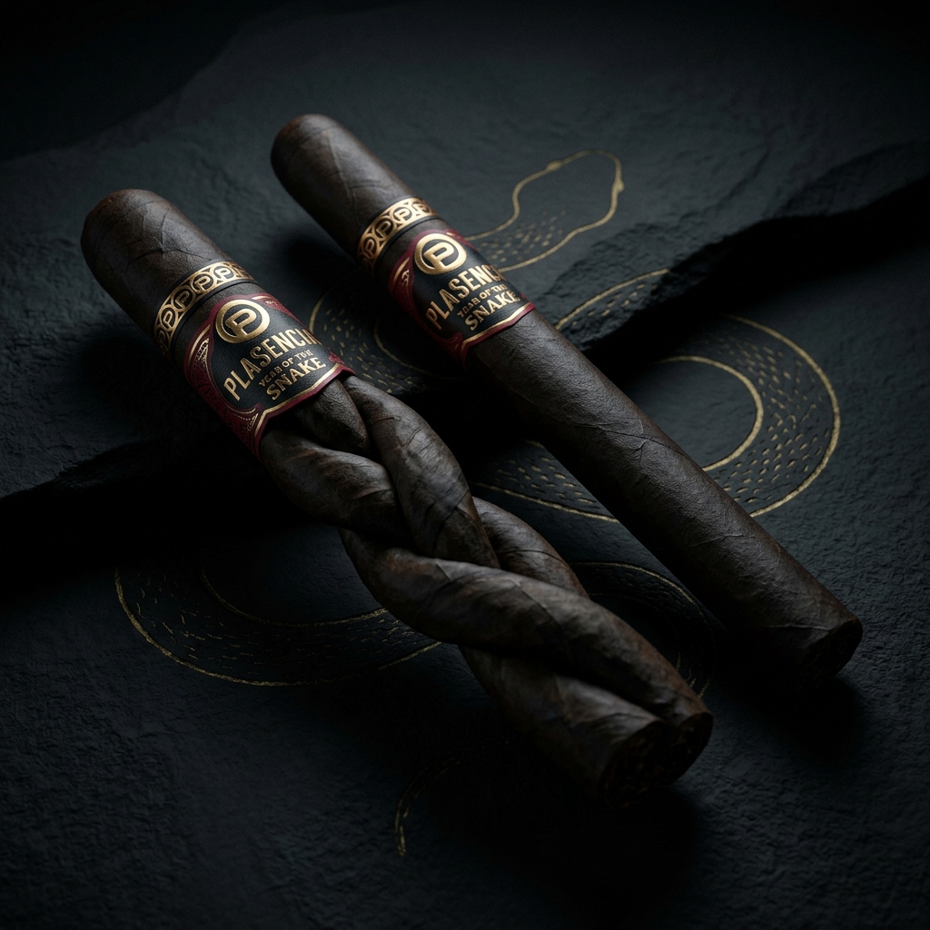 Plasencia El Año de la Culebra Edición Limitada 2025 cigar — Figurado and band detail